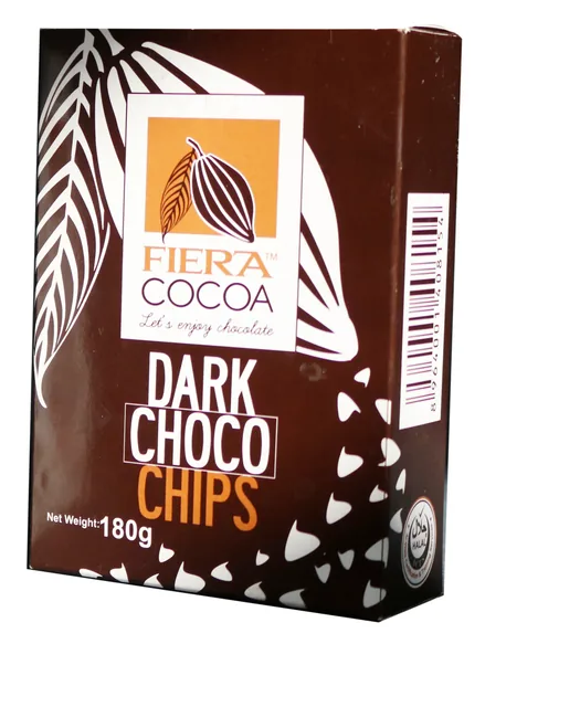 Fiera Cocoa dark choco chips 180 g box